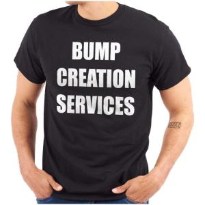 Brisco Brands Dad Bump Creation Baby Announcement Mens Graphic T Shirt Tees(Black)