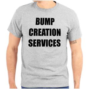 Brisco Brands Dad Bump Creation Baby Announcement Mens Graphic T Shirt Tees(Sport Grey)