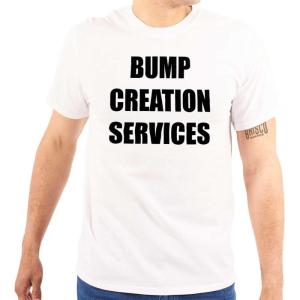 Brisco Brands Dad Bump Creation Baby Announcement Mens Graphic T Shirt Tees(White)