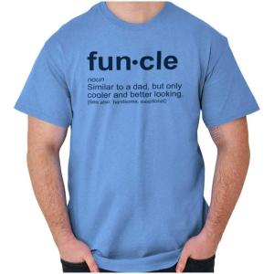 Brisco Brands Funcle Fun Uncle Definition Cool Mens Graphic T Shirt Tees(Carolina Blue)