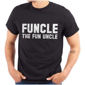 Brisco Brands Funcle The Fun Uncle Graphic T Shirt Men or Women(Black)