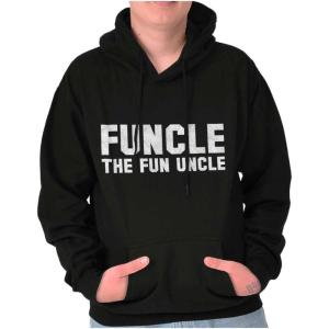 Brisco Brands Funcle the Fun Uncle Hoodie Hooded Sweatshirt Men(Black)