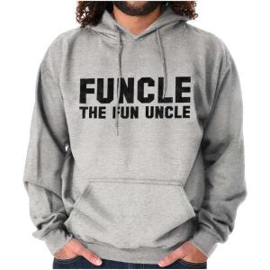 Brisco Brands Funcle the Fun Uncle Hoodie Hooded Sweatshirt Men(Sport Grey)
