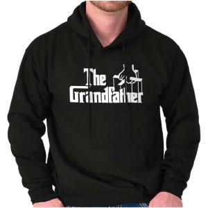 Brisco Brands Grandfather Italian Mafia Puppet Hoodie Hooded Sweatshirt Men(Black)