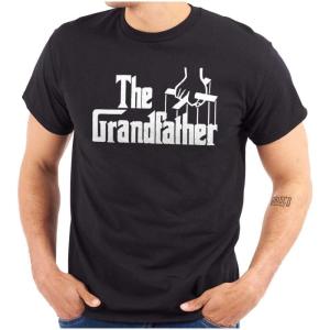 Brisco Brands Grandfather Italian Mafia Puppet Mens Graphic T Shirt Tees(Black)