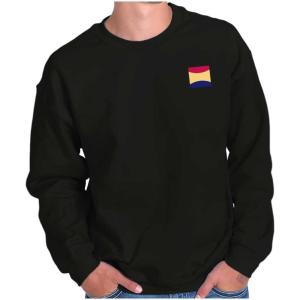 Brisco Brands Plaid Pantry Minimalist Color Logo Sweatshirt for Men or Women(Black)