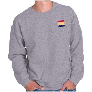 Brisco Brands Plaid Pantry Minimalist Color Logo Sweatshirt for Men or Women(Sport Grey)