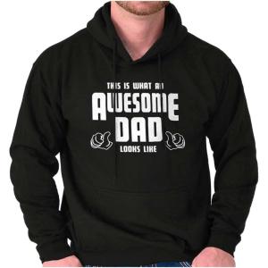 Classic Teaze This is What Awesome Dads Look Like Hoodie Hooded Sweatshirt Men(Black)