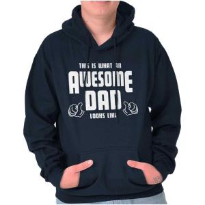 Classic Teaze This is What Awesome Dads Look Like Hoodie Hooded Sweatshirt Men(Navy)
