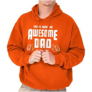 Classic Teaze This is What Awesome Dads Look Like Hoodie Hooded Sweatshirt Men(Orange)