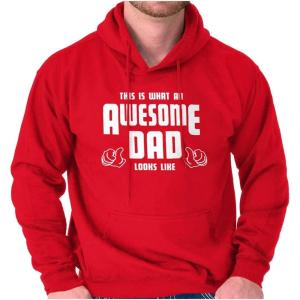 Classic Teaze This is What Awesome Dads Look Like Hoodie Hooded Sweatshirt Men(Red)