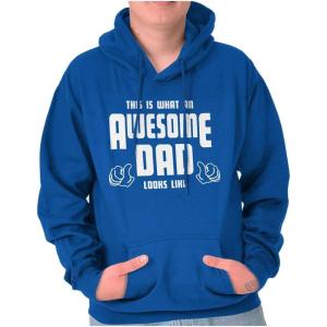 Classic Teaze This is What Awesome Dads Look Like Hoodie Hooded Sweatshirt Men(Royal)