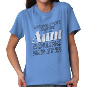 Cute Funny Favorite Cool Auntie Aunt Womens Graphic T Shirt Tees(Carolina Blue)