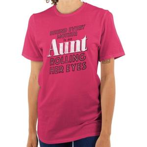 Cute Funny Favorite Cool Auntie Aunt Womens Graphic T Shirt Tees(Heliconia)
