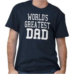 Father’s Day World’s Greatest Dad Mens Graphic T Shirt Tees(Navy)