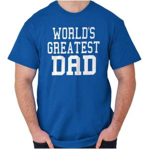 Father’s Day World’s Greatest Dad Mens Graphic T Shirt Tees(Royal)
