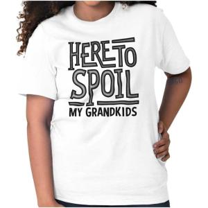 Funny Grandma Spoiled Grandchildren Womens Graphic T Shirt Tees(White)