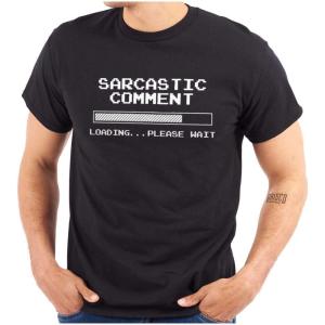 Funny Sarcastic Comment Loading T Shirt – Humor Graphic Tee for Men and Women – Geek Gamer Dad Joke Shirt(Black)