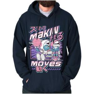 The Smurfs Cool Kanji Makin Moves Hoodie Sweatshirt Women Men(Sport Grey)