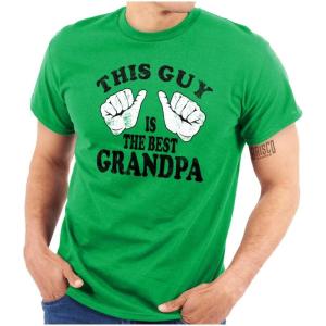 This Guy Best Grandpa Grandfather Mens Graphic T Shirt Tees(Irish Green)