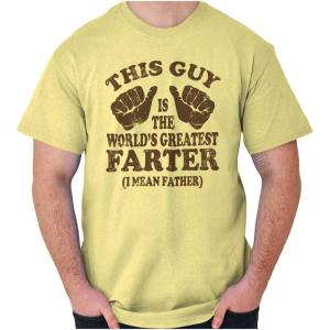 This Guy Worlds Greatest Farter Funny Mens Graphic T Shirt Tees(Yellow Haze)