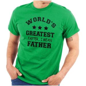 Worlds Greatest Farter Father Funny Mens Graphic T Shirt Tees(Irish Green)