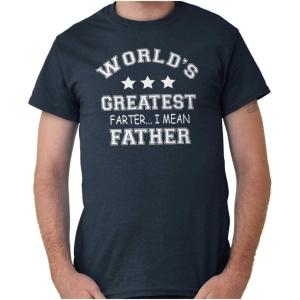 Worlds Greatest Farter Father Funny Mens Graphic T Shirt Tees(Navy)