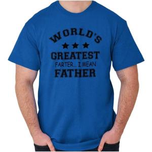Worlds Greatest Farter Father Funny Mens Graphic T Shirt Tees(Royal)