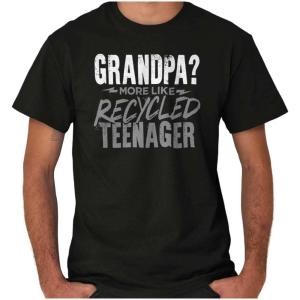 Young at Heart Grandpa Grandparent Mens Graphic T Shirt Tees(Black)