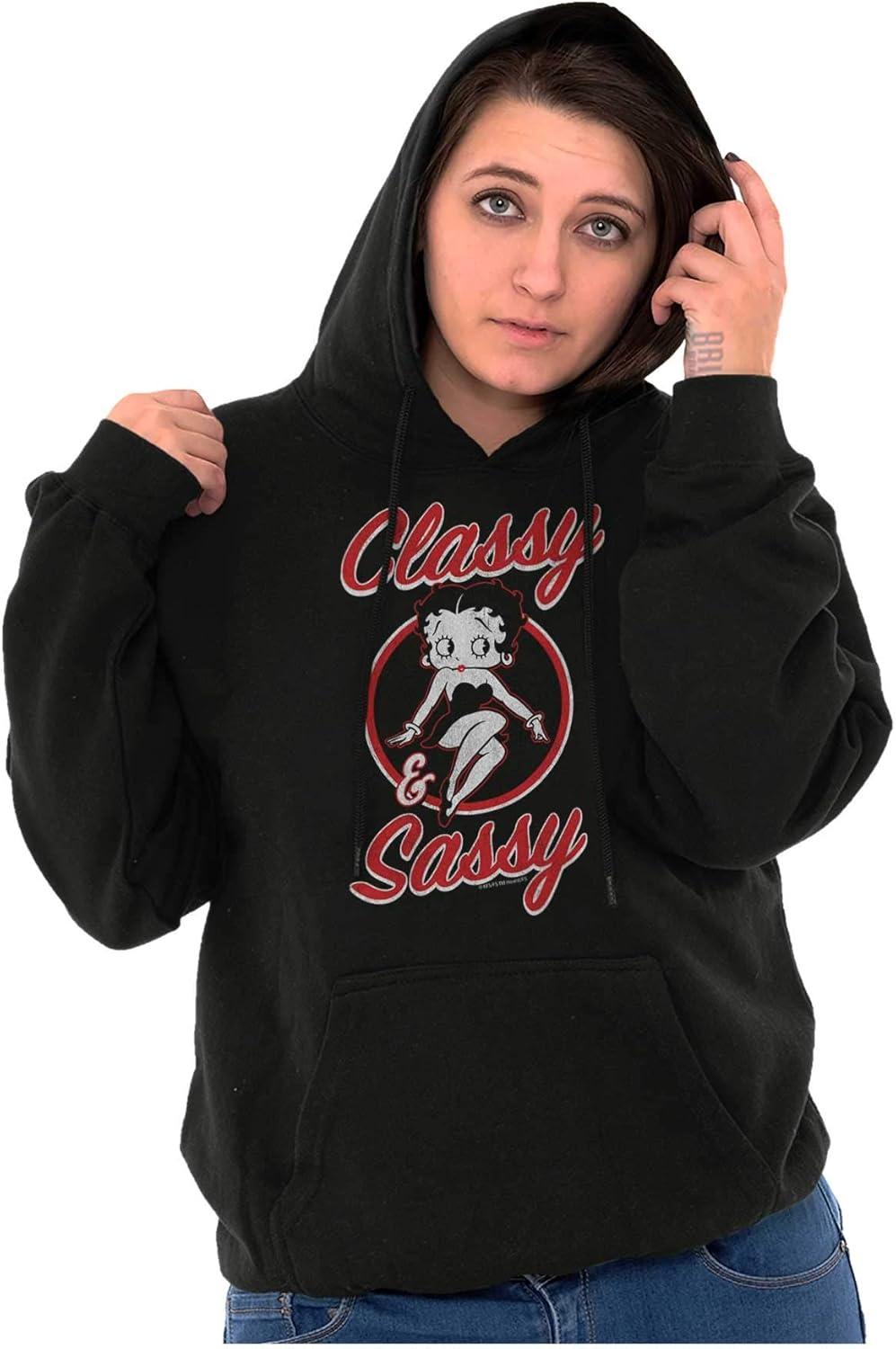 imageBrisco Brands Betty Boop Sassy Classy Adorable Hoodie Sweatshirt WomenBlack