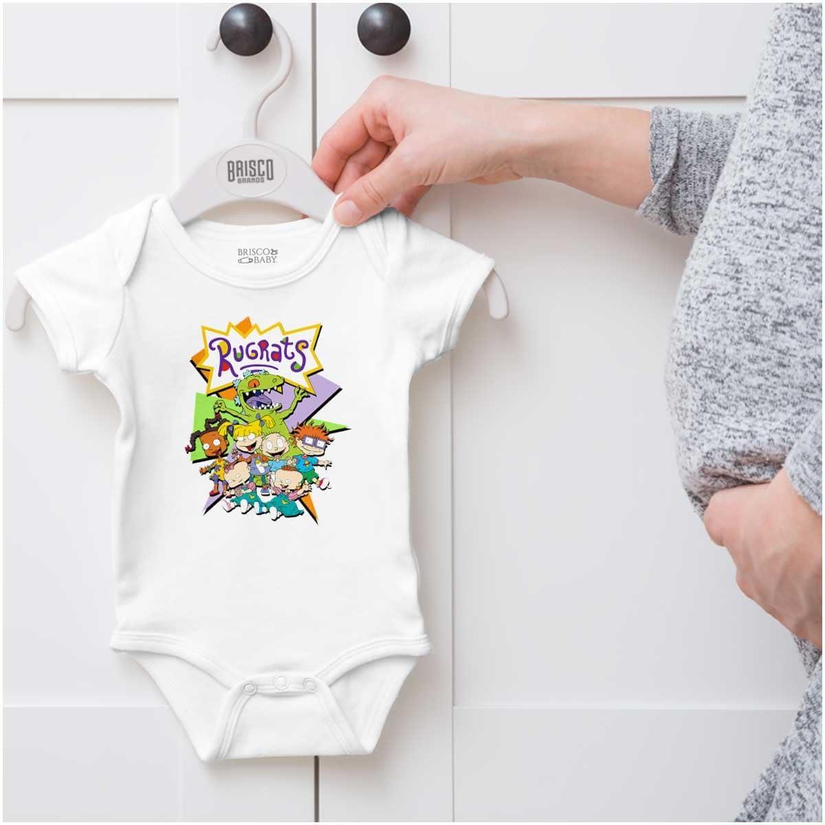 imageBrisco Brands Rugrats Retro Cartoon Characters Baby Romper Boys or GirlsWhite