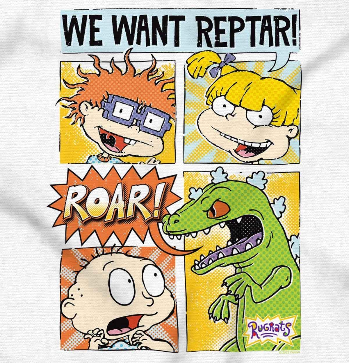 imageBrisco Brands Womens Maternity Rugrats Comic Strip We Want Reptar T Shirt Tee