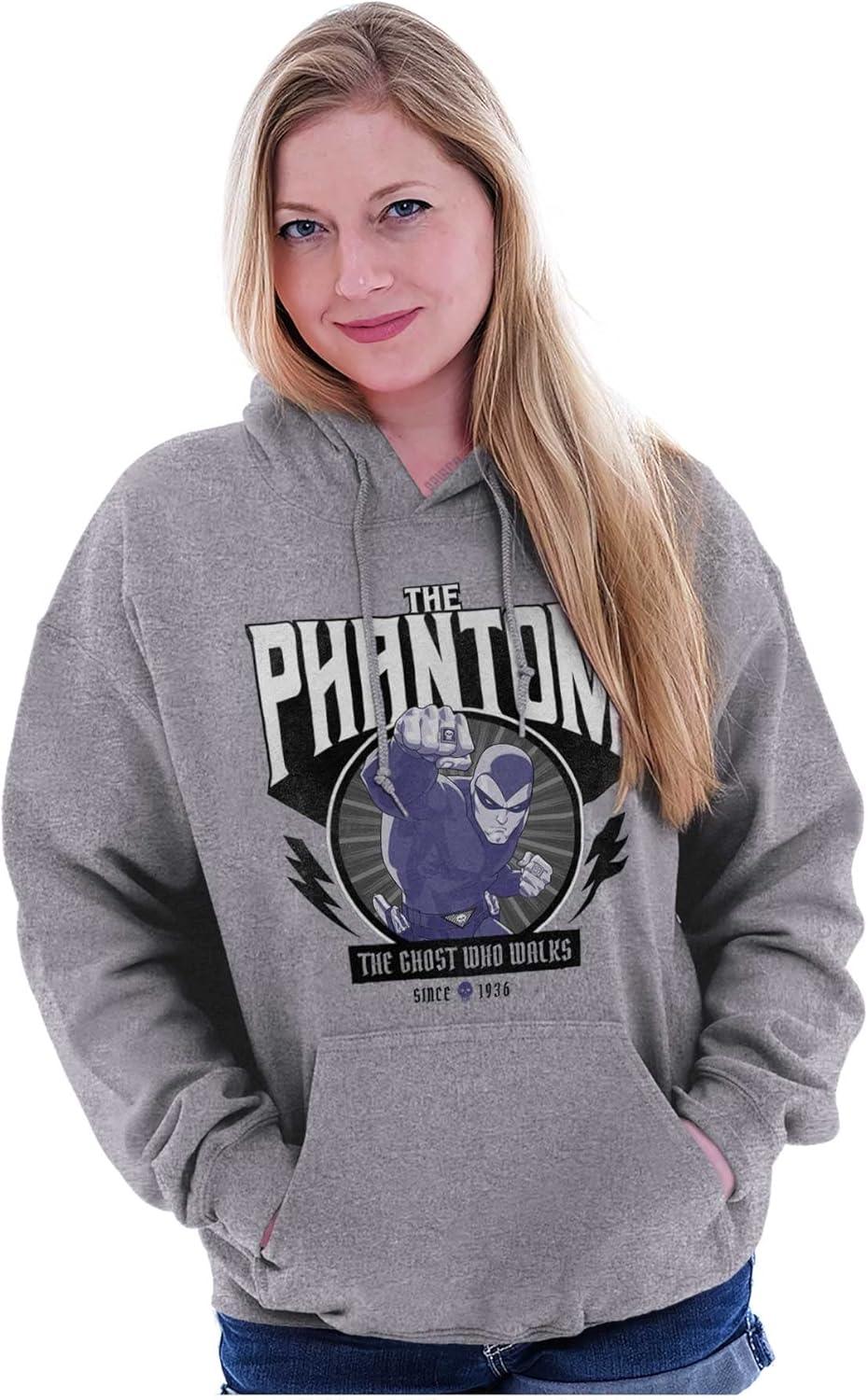 imageBrisco Brands the Phantom Ghost Who Walks Retro Hoodie Sweatshirt Women MenSport Grey
