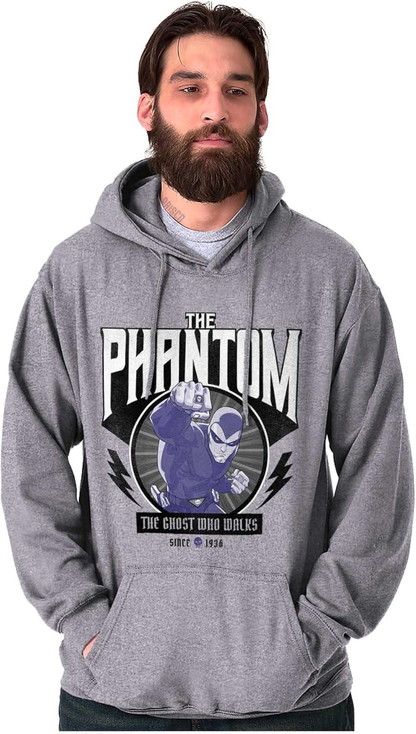 imageBrisco Brands the Phantom Ghost Who Walks Retro Hoodie Sweatshirt Women MenSport Grey