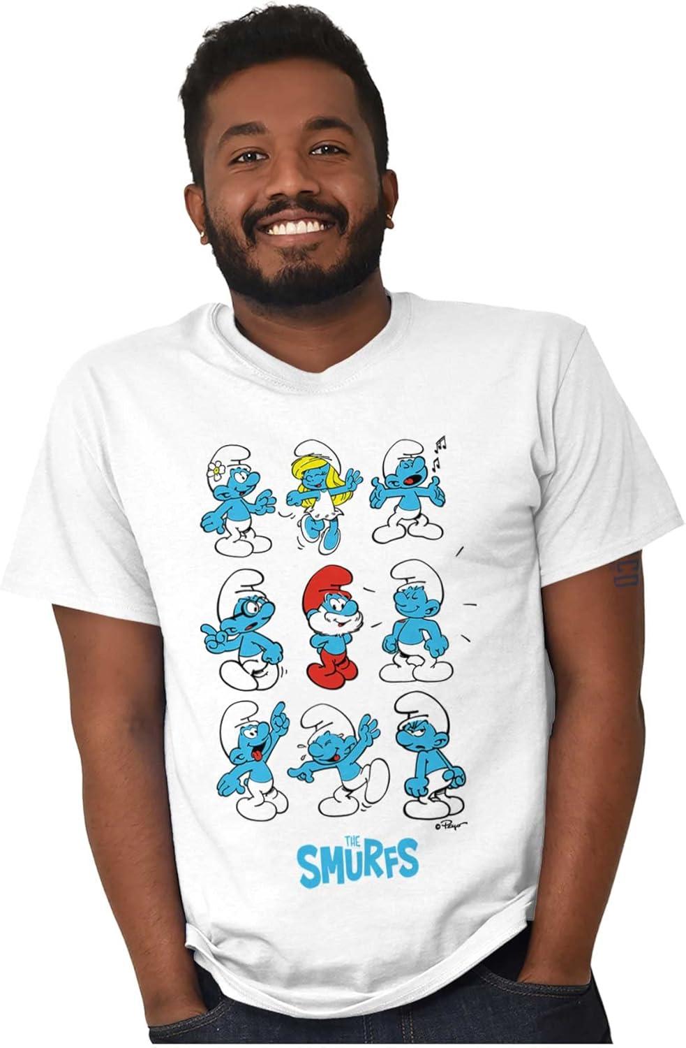 imageSmurfs Squad Papa Smurfette Cartoon Graphic T Shirt Men or WomenWhite