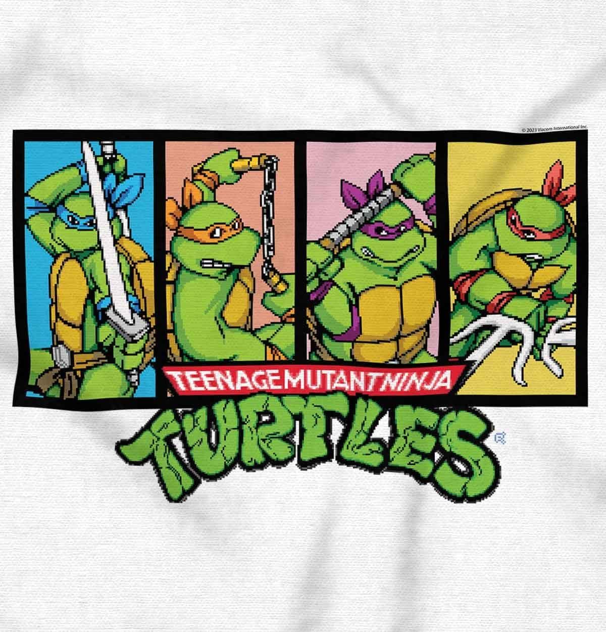 imageWomens Maternity TMNT 90s Retro Turtle Cartoon Logo Pregnancy DressWhite