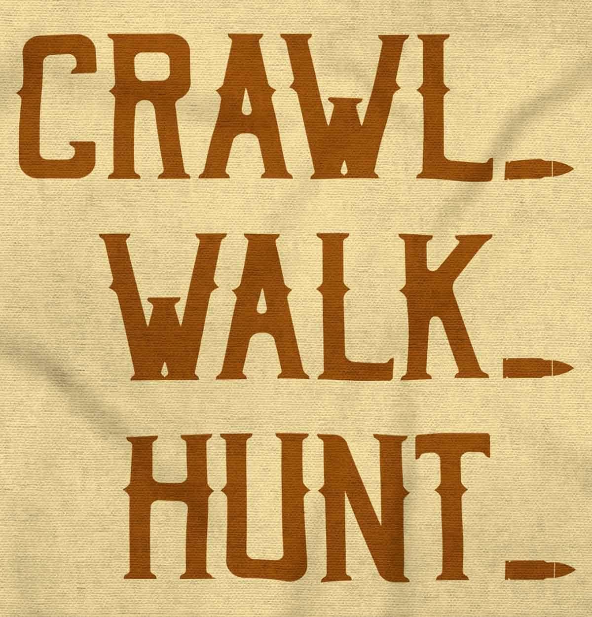 imageBrisco Brands Crawl Walk Hunt Hunting Life Baby Romper Boys or GirlsBanana