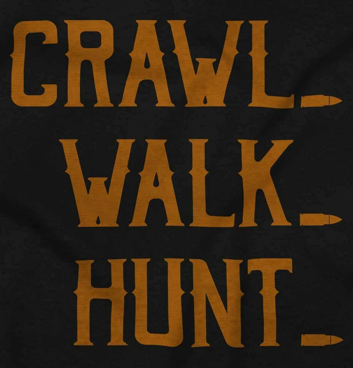 imageBrisco Brands Crawl Walk Hunt Hunting Life Baby Romper Boys or GirlsBlack