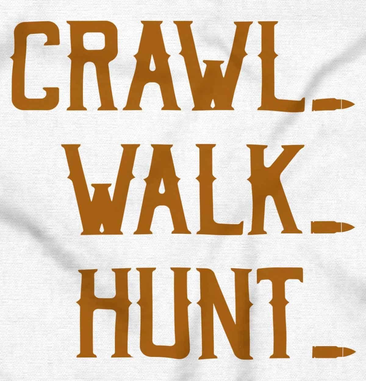 imageBrisco Brands Crawl Walk Hunt Hunting Life Baby Romper Boys or GirlsWhite