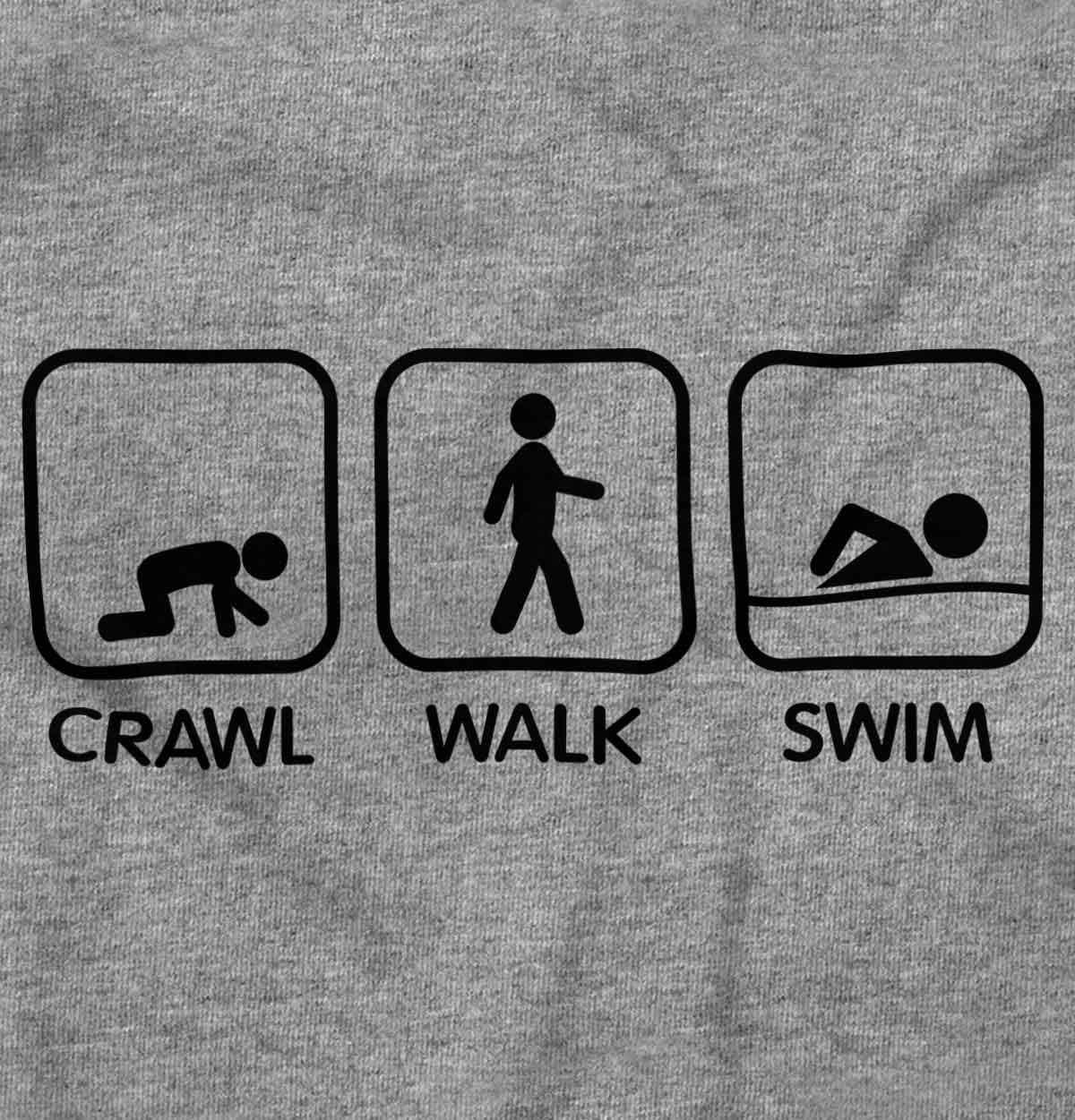 imageBrisco Brands Crawl Walk Swim Athletic Baby Romper Boys or GirlsHeather