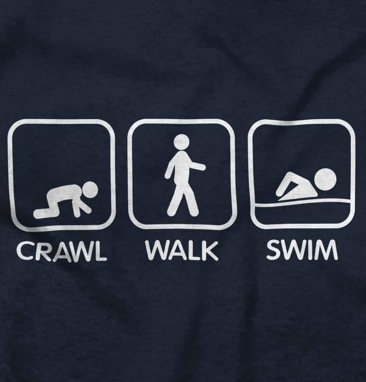 imageBrisco Brands Crawl Walk Swim Athletic Baby Romper Boys or GirlsNavy