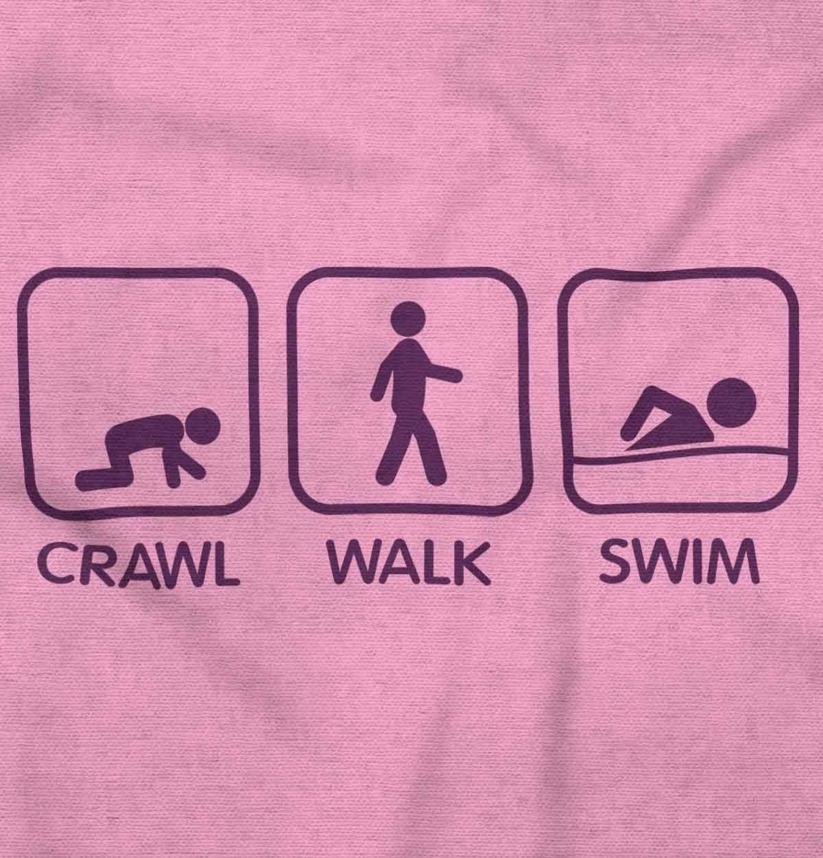 imageBrisco Brands Crawl Walk Swim Athletic Baby Romper Boys or GirlsPink