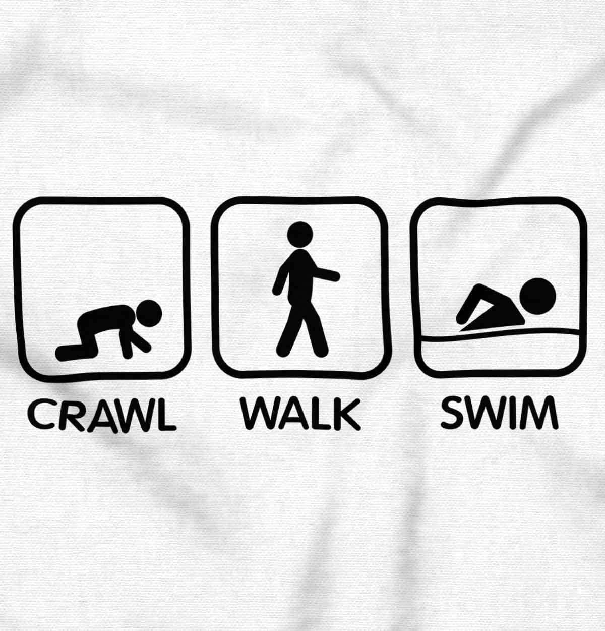 imageBrisco Brands Crawl Walk Swim Athletic Baby Romper Boys or GirlsWhite