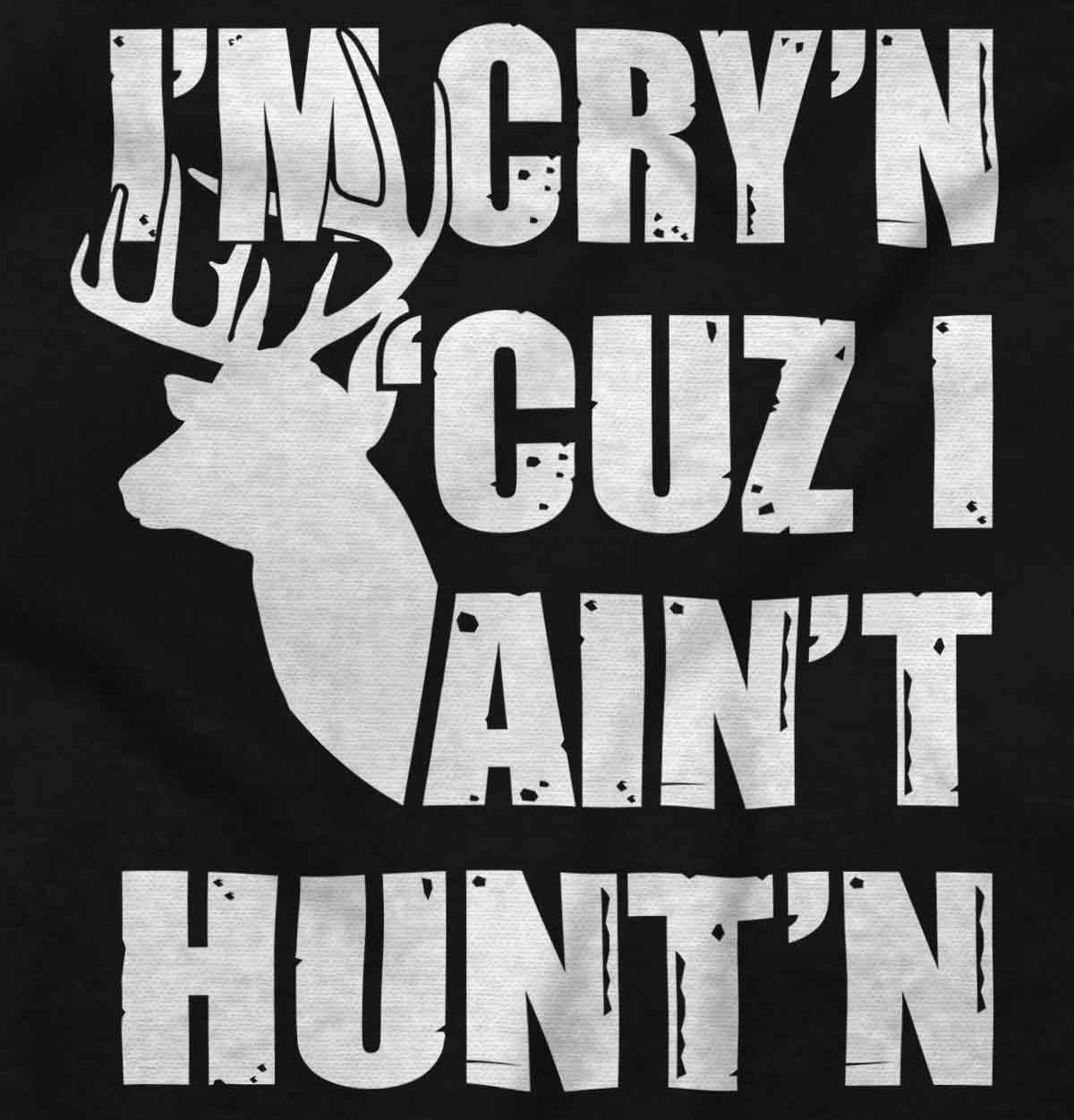 imageBrisco Brands Crying Because Not Hunting Hunter Baby Romper Boys or GirlsBlack