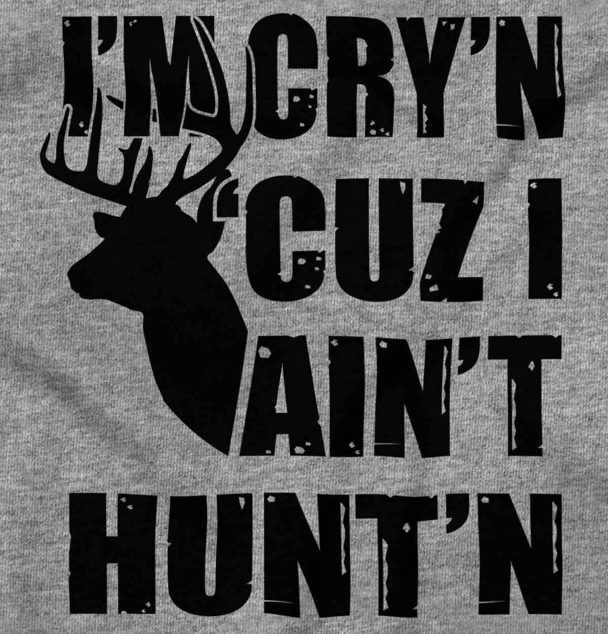 imageBrisco Brands Crying Because Not Hunting Hunter Baby Romper Boys or GirlsHeather