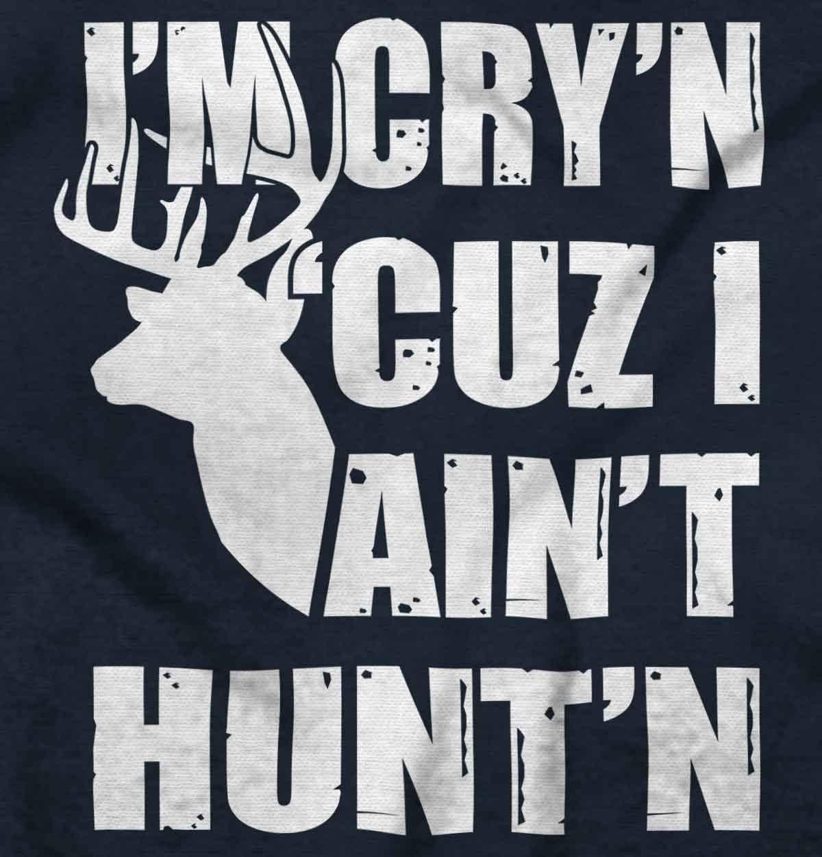 imageBrisco Brands Crying Because Not Hunting Hunter Baby Romper Boys or GirlsNavy