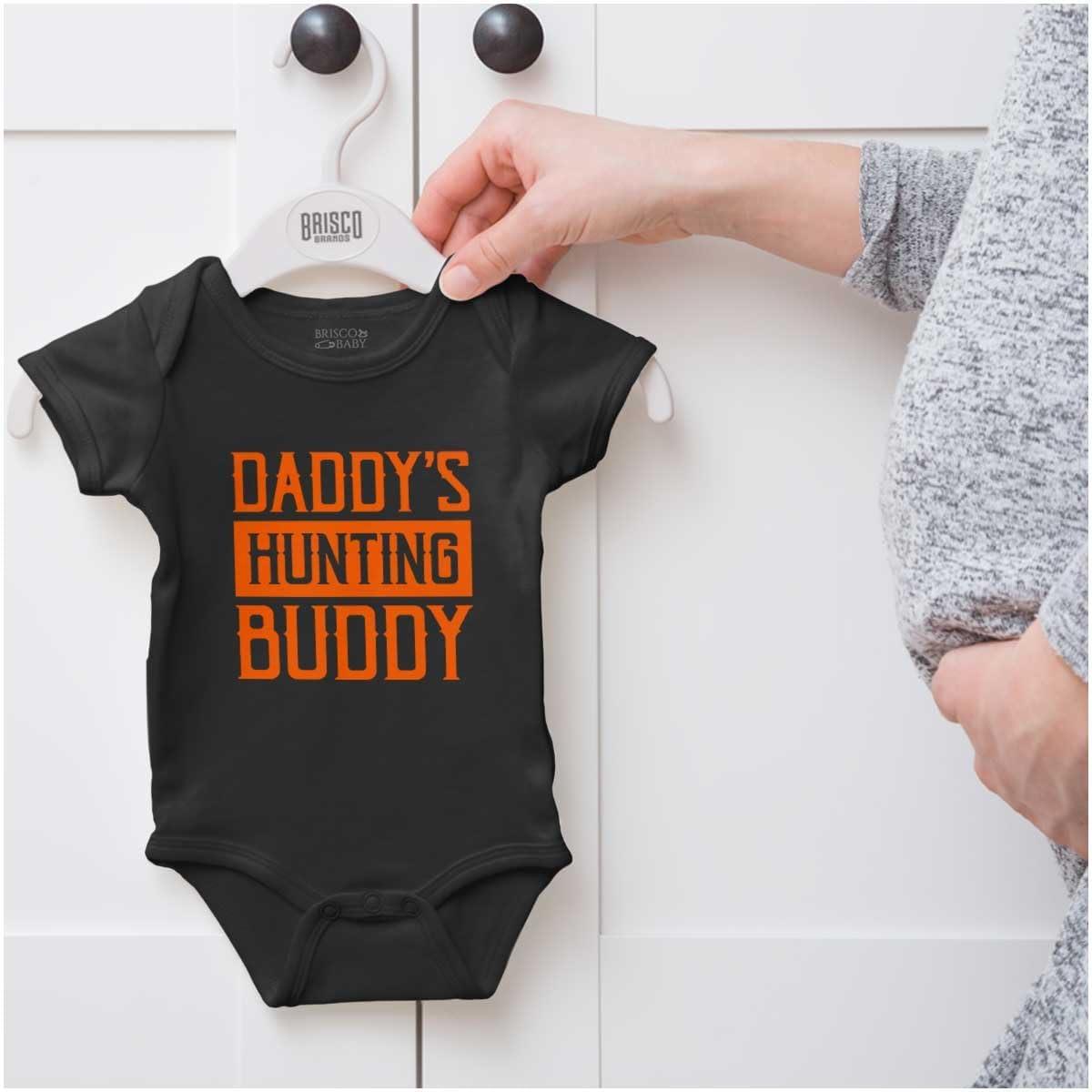 imageBrisco Brands Daddys Hunting Buddy Hunters Kiddo Baby Romper Boys or GirlsBlack