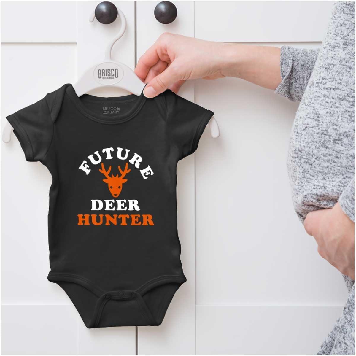 imageBrisco Brands Future Deer Hunter Buck Hunting Baby Bodysuit Jumper BoysBlack