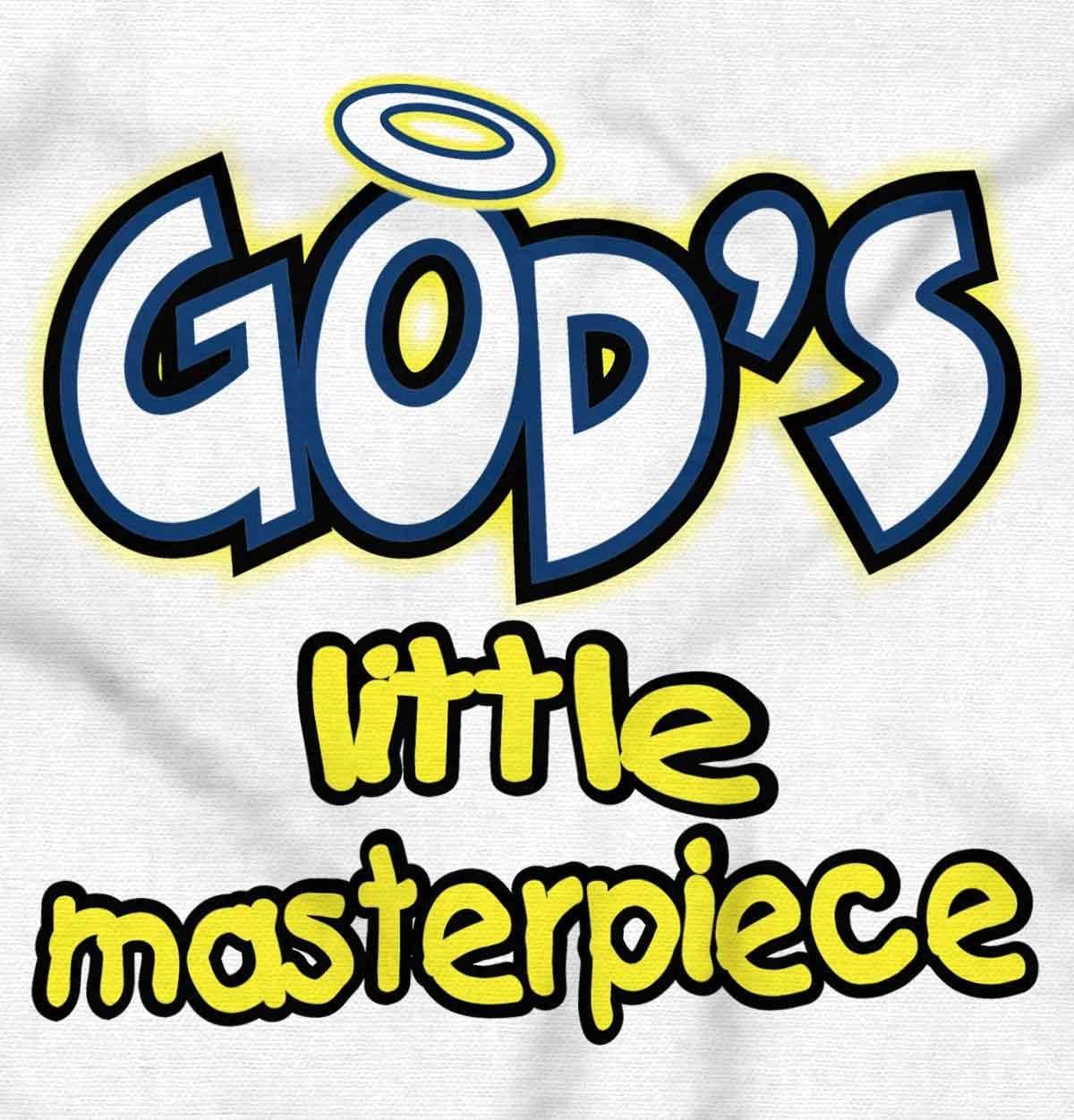 imageBrisco Brands Gods Little Masterpiece Christian Baby Romper Boys or GirlsWhite