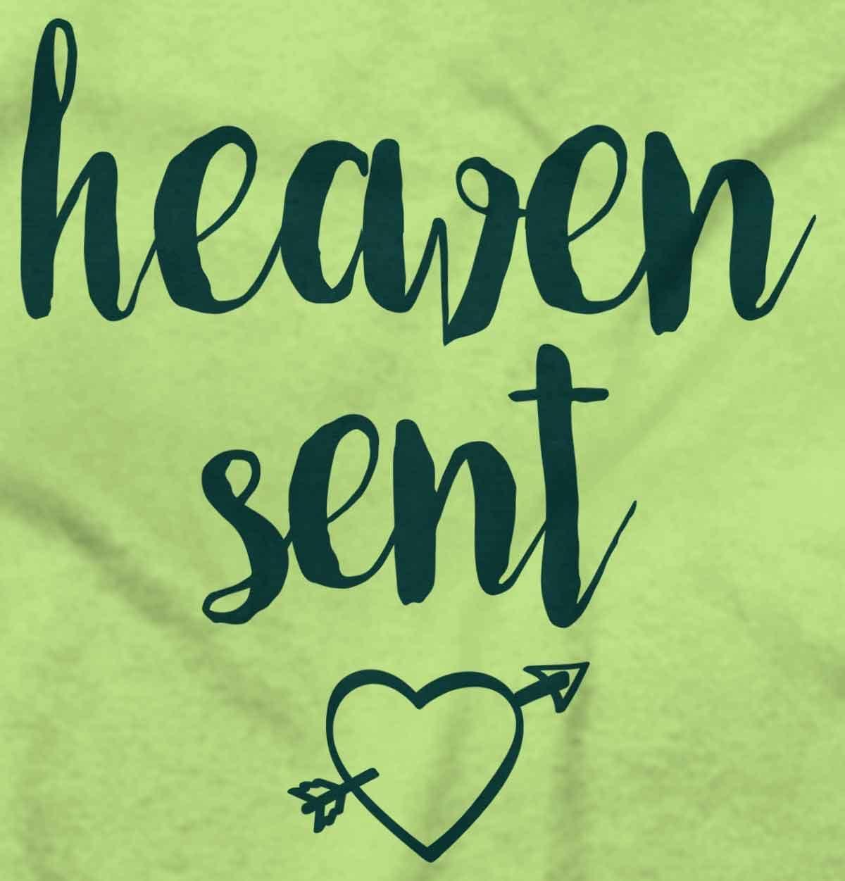 imageBrisco Brands Heaven Sent Christian Religious Baby Bodysuit Jumper GirlsKey Lime